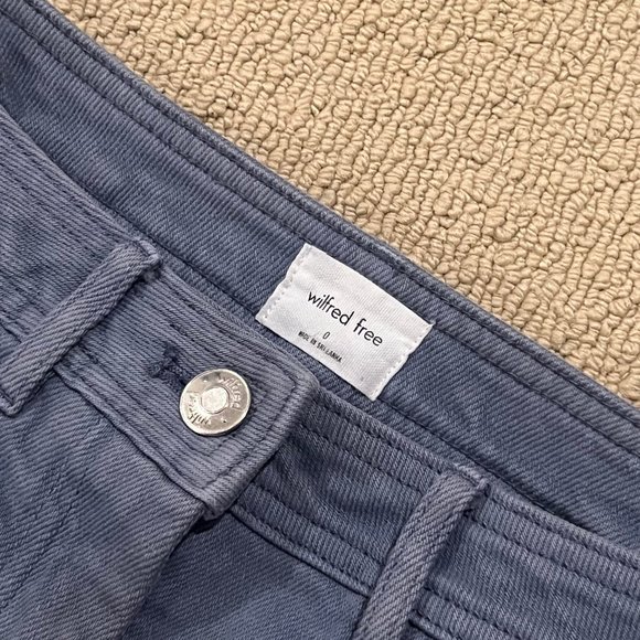 Aritzia Wilfred Free Modern Utility Pant Granite Blue Size 0 - Picture 4 of 5